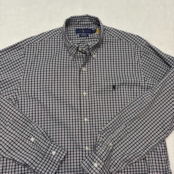 Polo Ralph Lauren Plaid Stretch Performance Long Sleeve Button Down Shirt Size L - Picture 3 of 11